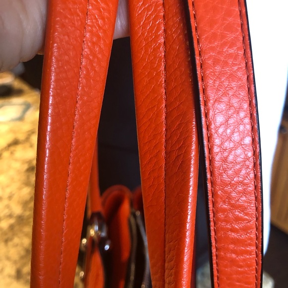 orYANY Orange Leather Women's Shoulder Handbag with strap - Picture 13 of 16